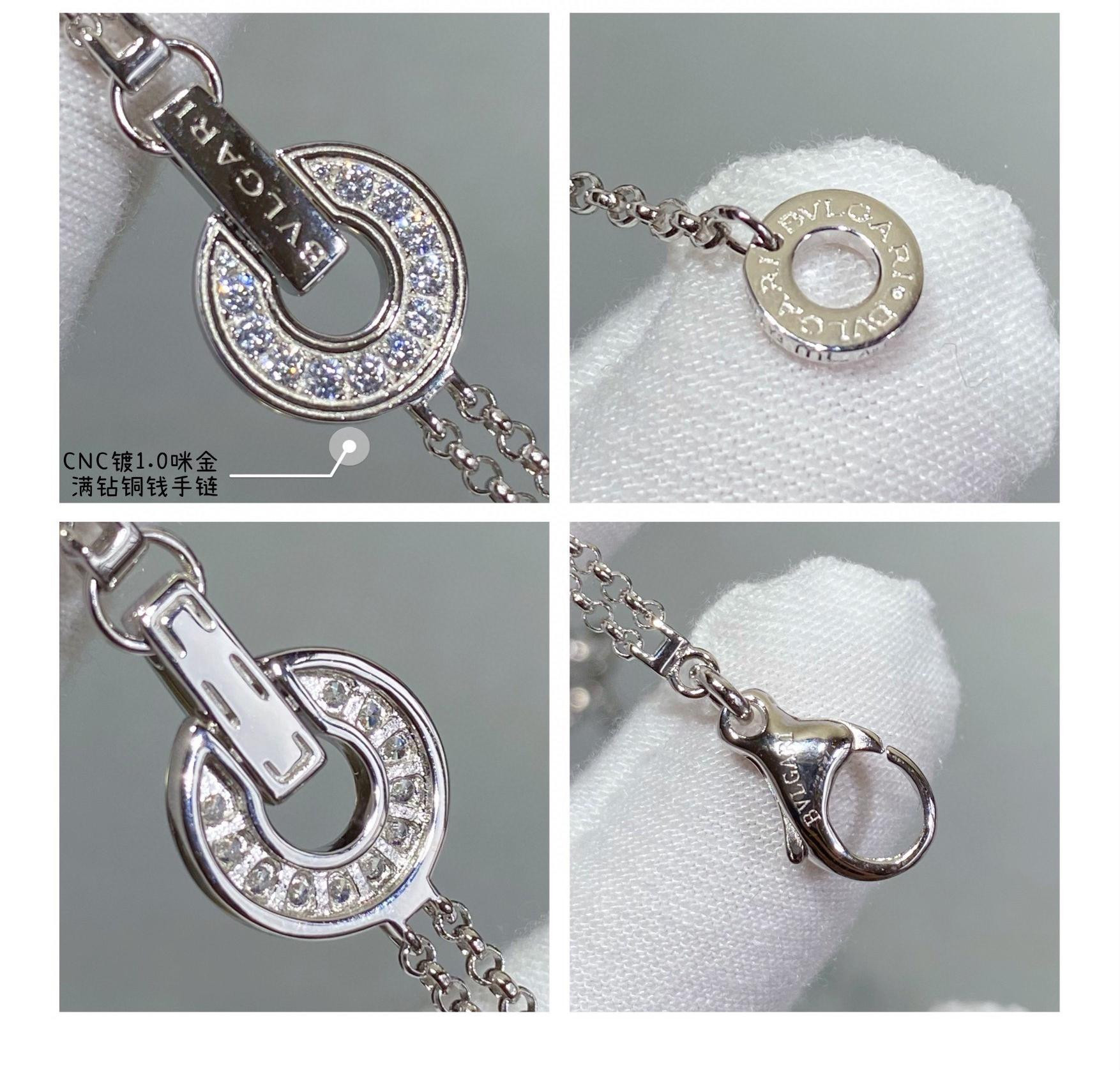 b*l*ai full Di*m*nd copper coin bracelet