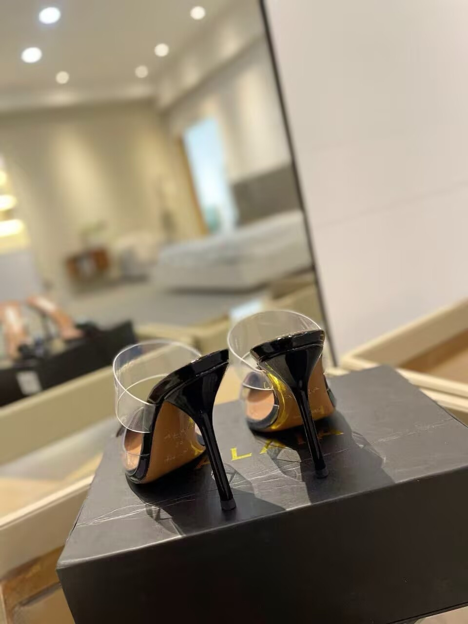 UA ALAÏA Le Coeur Mule Heart-Toe Slingback Pump 10.5cm Heel