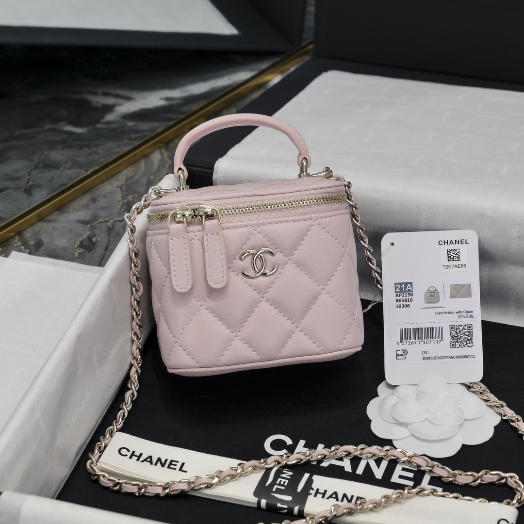 Ch*el mini box bag 10x9x7cm