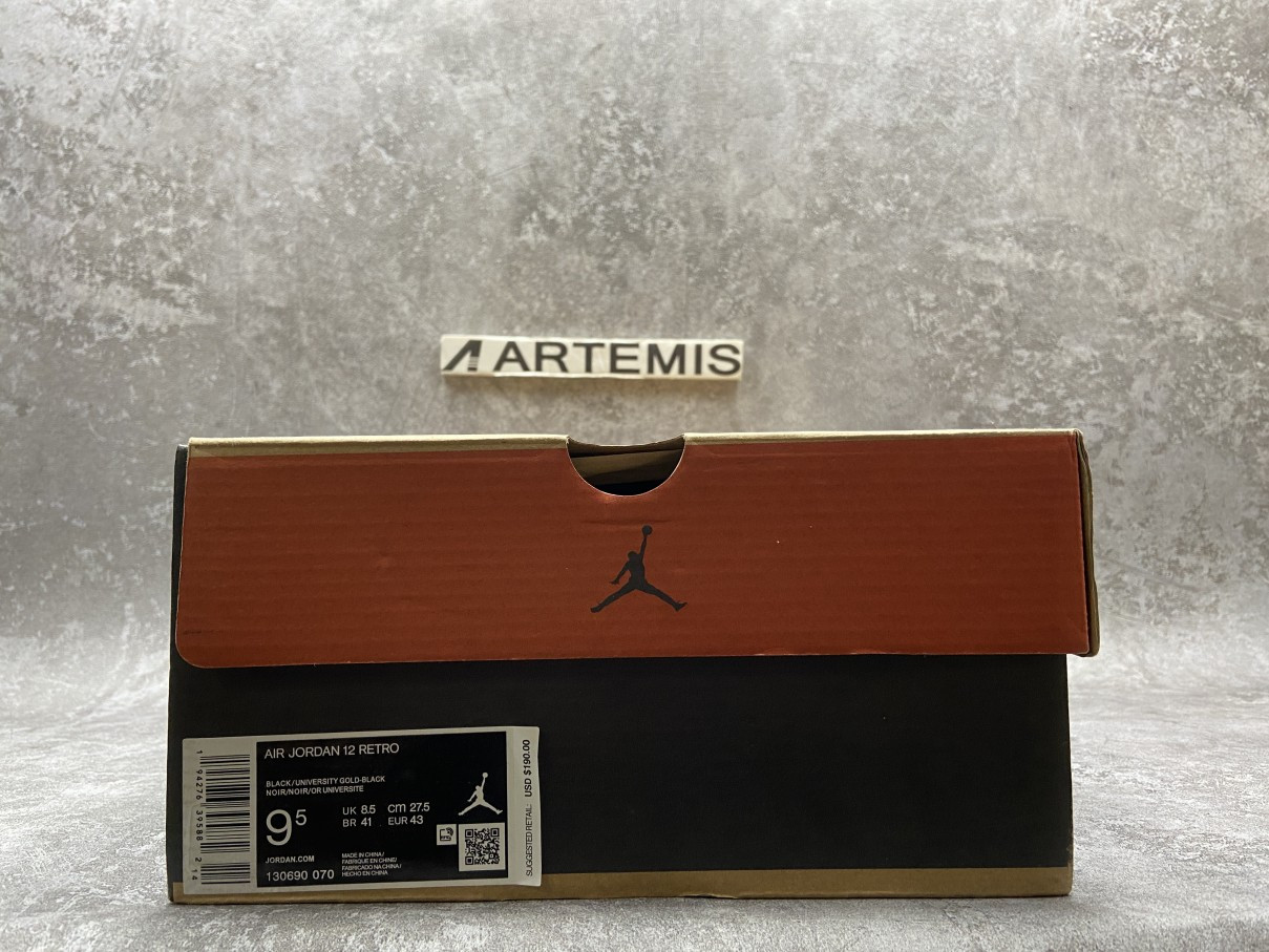 Air Jordan 12 Retro Black University Gold