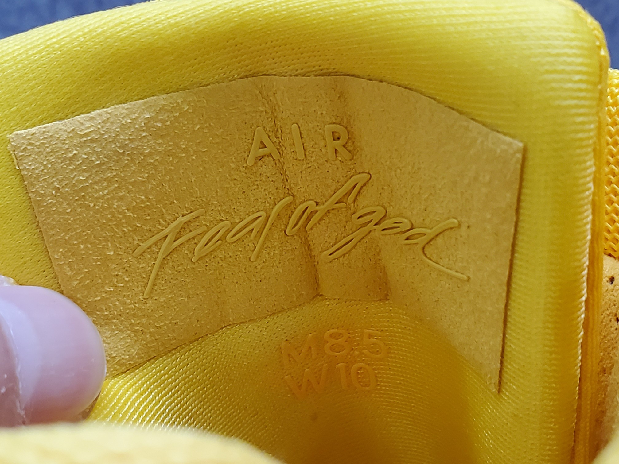 Nike Air Fear Of God 1 Yellow
