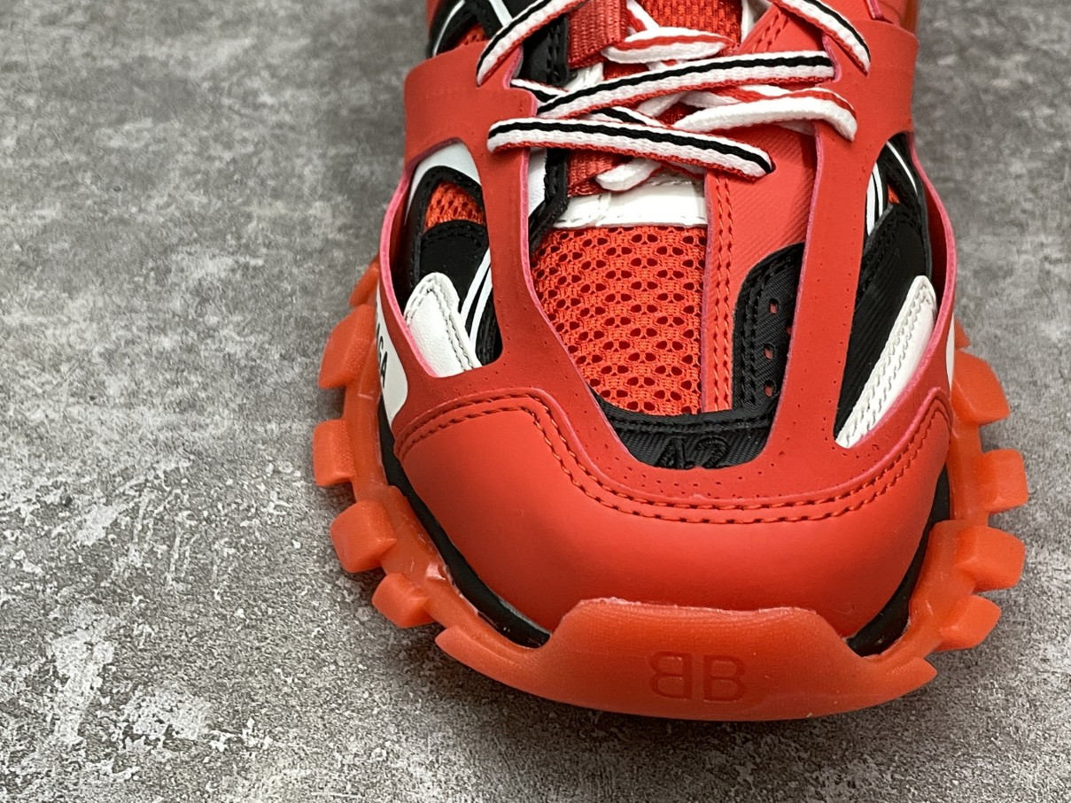 Balenciga Track Clear Sole Red