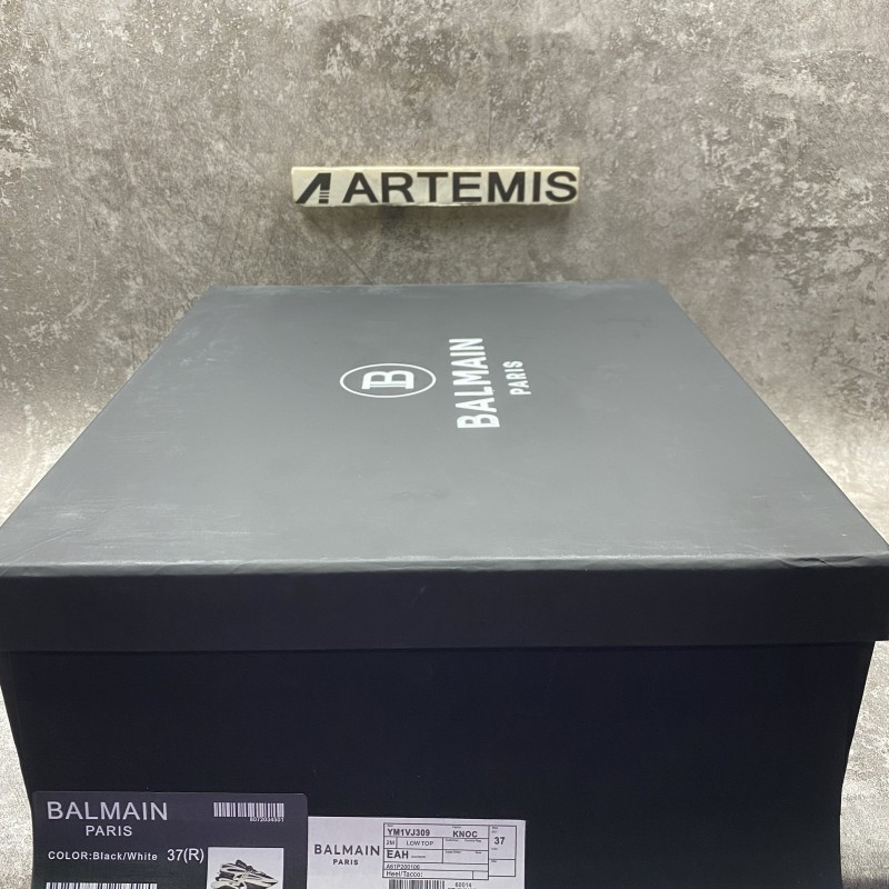 Balmain Unicorn Two-Tone Layered Sneakers