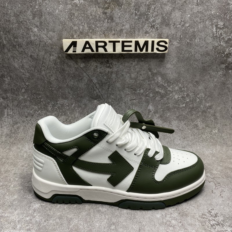 Off-White Out Of Office Bicolor Leather Low-Top Sneakers