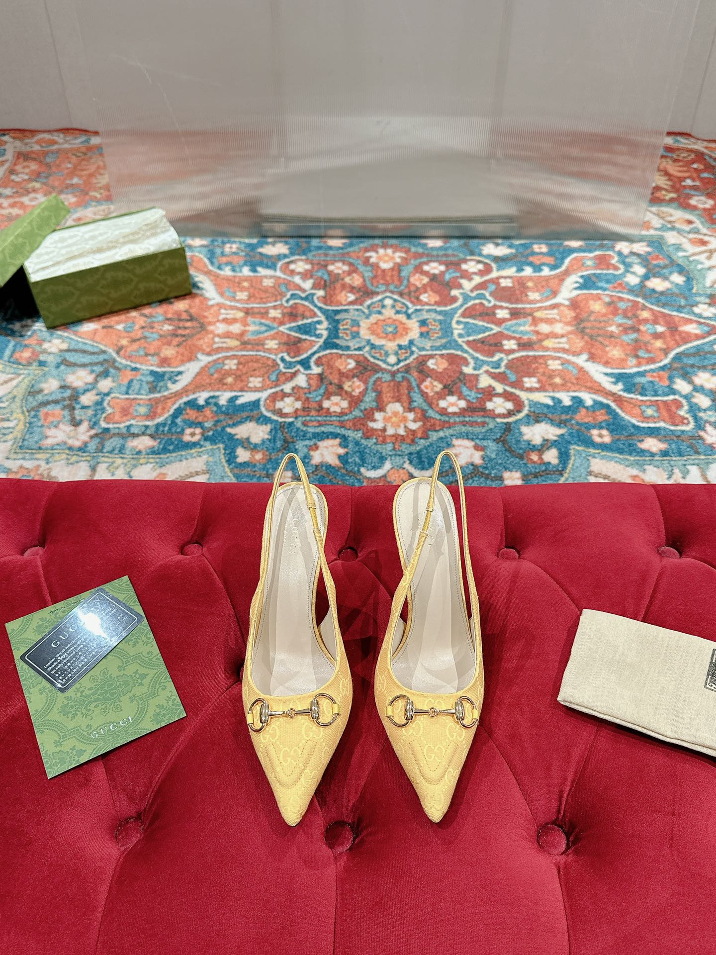 ua G*u*i horsebit slingback pump high heel