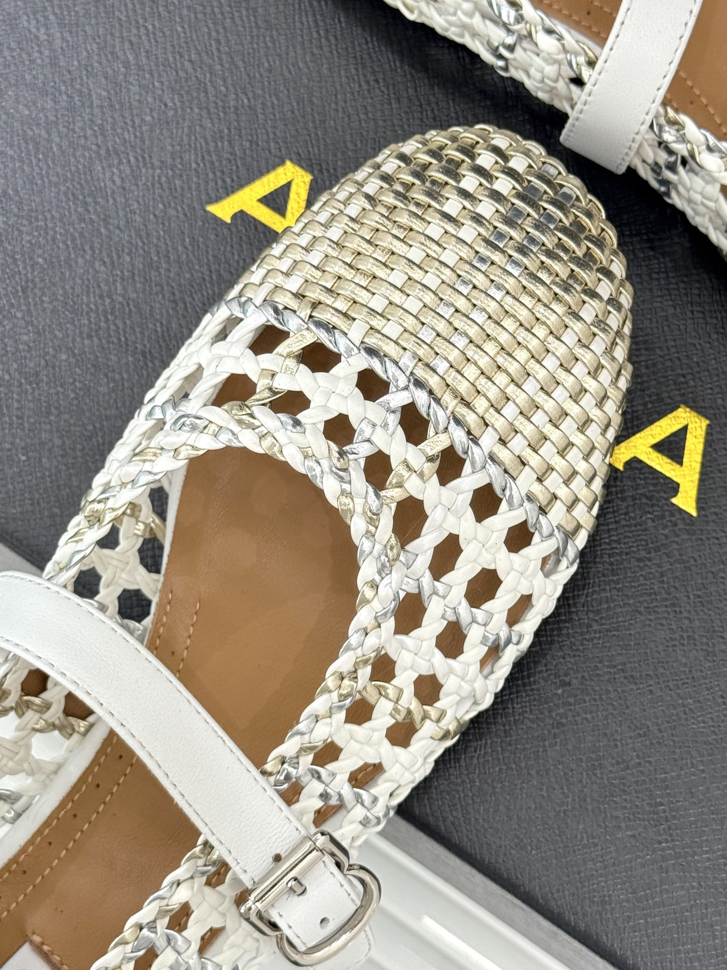 UA Alaïa Hollow Woven Mary Jane Flats(Customized Size 7-10 days production time)